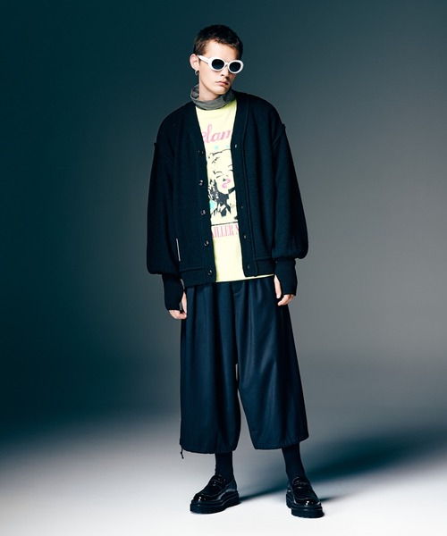 glamb（グラム）の「Easy Wide Cropped Pants / イージーワイドクロップドパンツ（その他パンツ・メンズ・ブラック/グレー・S/M/L）」の13枚目の写真