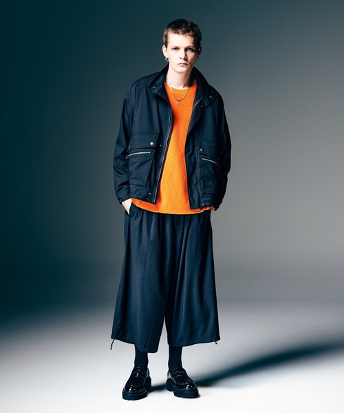 glamb（グラム）の「Easy Wide Cropped Pants / イージーワイドクロップドパンツ（その他パンツ・メンズ・ブラック/グレー・S/M/L）」の14枚目の写真