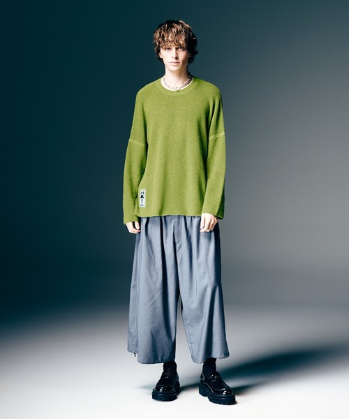 glamb（グラム）の「Easy Wide Cropped Pants / イージーワイドクロップドパンツ（その他パンツ・メンズ・ブラック/グレー・S/M/L）」の22枚目の写真