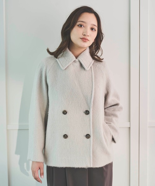 Sirin(シリン)の「ミドルシャギーコート【2サイズ展開】(その他アウター・レディース・ライトベージュ/ネイビー/ライトグレー・SMALL/X-SMALL)」の5枚目の写真
