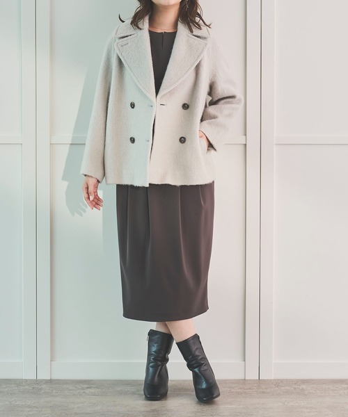 Sirin(シリン)の「ミドルシャギーコート【2サイズ展開】(その他アウター・レディース・ライトベージュ/ネイビー/ライトグレー・SMALL/X-SMALL)」の9枚目の写真