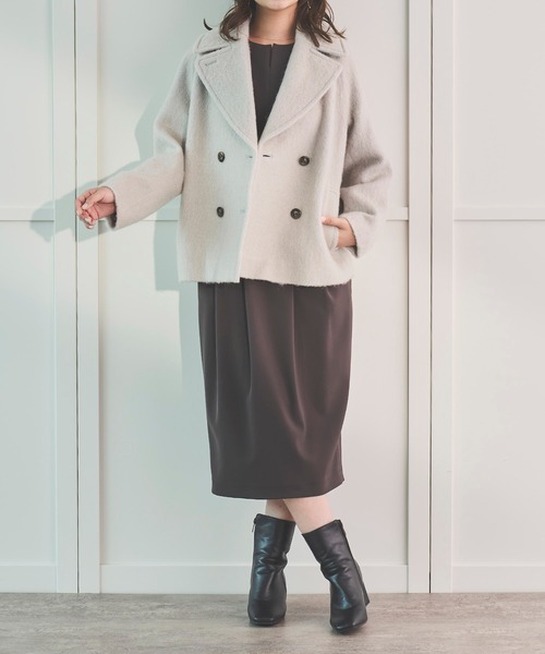 Sirin(シリン)の「ミドルシャギーコート【2サイズ展開】(その他アウター・レディース・ライトベージュ/ネイビー/ライトグレー・SMALL/X-SMALL)」の10枚目の写真