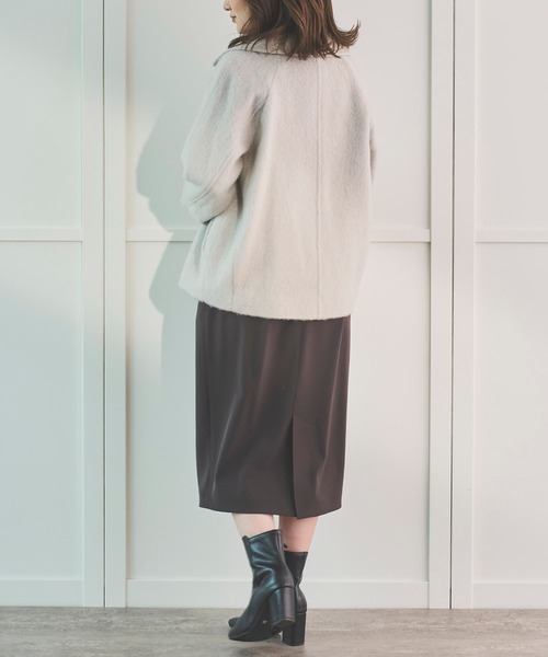 Sirin(シリン)の「ミドルシャギーコート【2サイズ展開】(その他アウター・レディース・ライトベージュ/ネイビー/ライトグレー・SMALL/X-SMALL)」の11枚目の写真