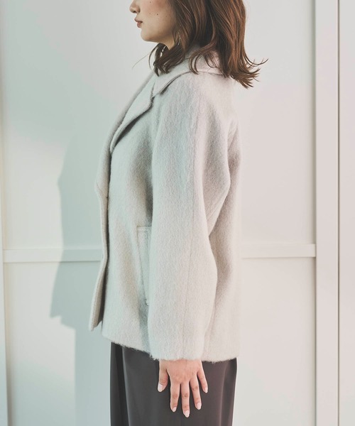Sirin(シリン)の「ミドルシャギーコート【2サイズ展開】(その他アウター・レディース・ライトベージュ/ネイビー/ライトグレー・SMALL/X-SMALL)」の13枚目の写真