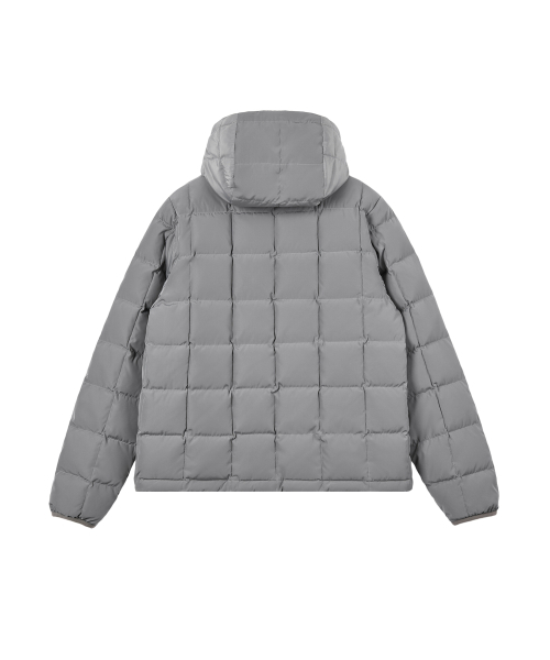 Rest&Recreation(レストアンドレクリエーション)の「SQUARE QUILTED HOOD DOWN JACKET - GREY(ダウンジャケット/コート・メンズ・その他・SMALL/LARGE)」の5枚目の写真