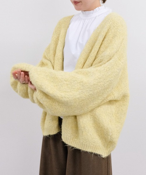 DOLLUPOOPS（ドールアップウップス）の「ループヤーンボリュームカーディガン（カーディガン/ボレロ・レディース・アイボリー/イエロー/チャコール・FREE）」の3枚目の写真