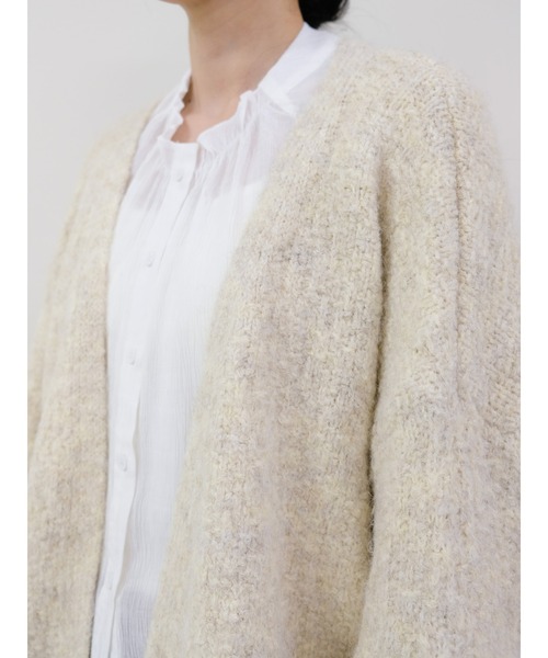 DOLLUPOOPS（ドールアップウップス）の「ループヤーンボリュームカーディガン（カーディガン/ボレロ・レディース・アイボリー/イエロー/チャコール・FREE）」の13枚目の写真