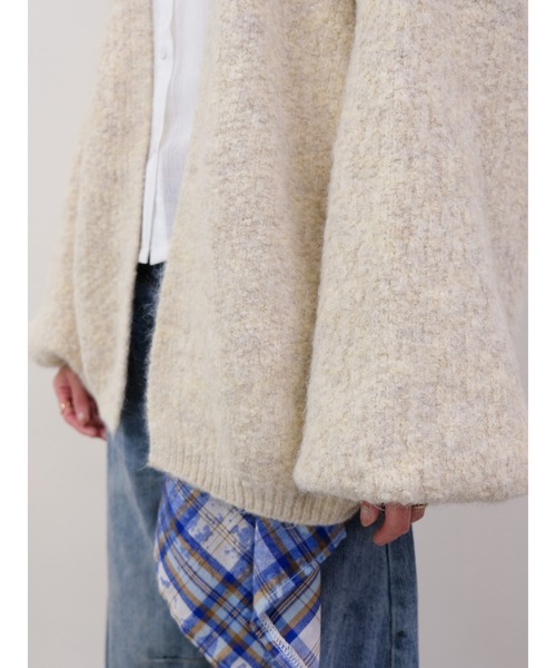 DOLLUPOOPS（ドールアップウップス）の「ループヤーンボリュームカーディガン（カーディガン/ボレロ・レディース・アイボリー/イエロー/チャコール・FREE）」の14枚目の写真