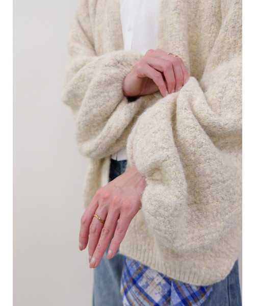 DOLLUPOOPS（ドールアップウップス）の「ループヤーンボリュームカーディガン（カーディガン/ボレロ・レディース・アイボリー/イエロー/チャコール・FREE）」の15枚目の写真