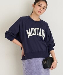 un dix cors | 《大人カジュアルなムードに》ラグランロゴ裏毛ワイドプルオーバー(スウェット)