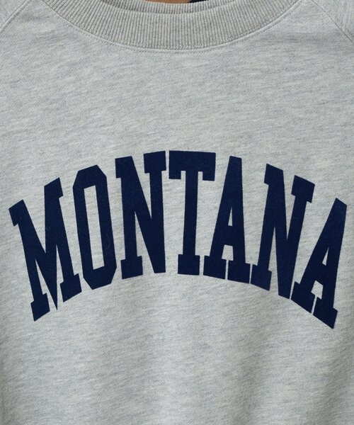 セール】《大人カジュアルなムードに》ラグランロゴ裏毛ワイドプル