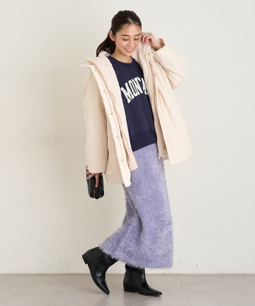 un dix cors（アンディコール）の「《大人カジュアルなムードに》ラグランロゴ裏毛ワイドプルオーバー（スウェット・レディース・グレー/オフホワイト/グリーン/ネイビー・FREE）」の20枚目の写真