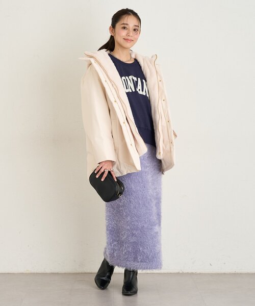 un dix cors（アンディコール）の「《大人カジュアルなムードに》ラグランロゴ裏毛ワイドプルオーバー（スウェット・レディース・グレー/オフホワイト/グリーン/ネイビー・FREE）」の22枚目の写真