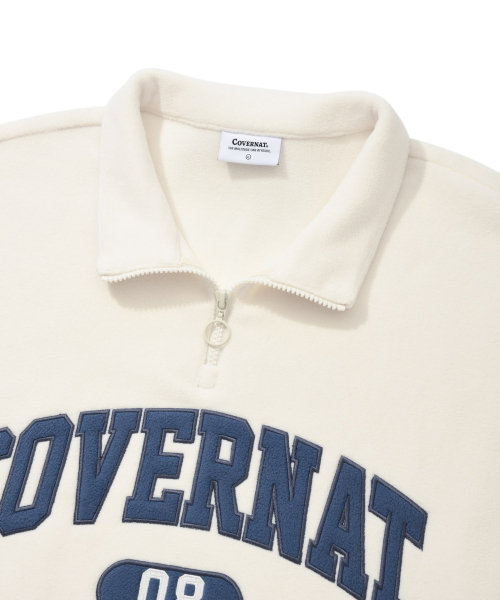 COVERNAT(カバーナット)の「アーチロゴフリースハーフジップスウェットアイボリー(スウェット・レディース・その他・SMALL/MEDIUM/LARGE/X-LARGE/XX-LARGE/X-SMALL)」の8枚目の写真