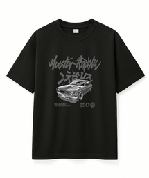 レトロドリフトグレーTシャツブラック_8147