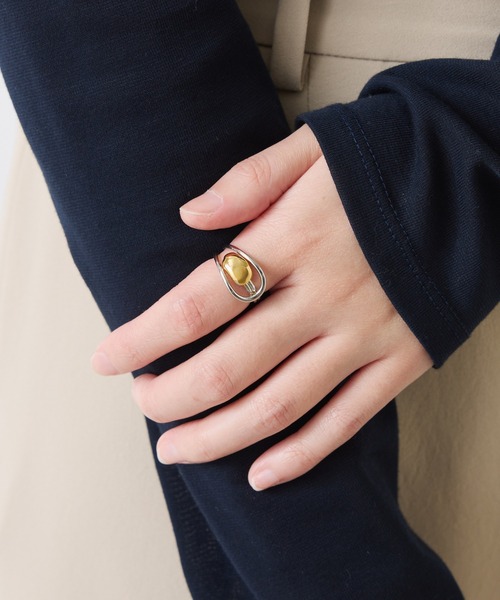 PAPILLONNER（パピヨネ）の「アクセントコンビリング（リング・レディース・シルバー・FREE）」の5枚目の写真