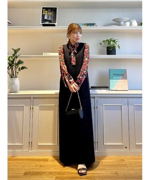 LOULOU WILLOUGHBY（ルルウィルビー）の「WEB限定【LOULOU WILLOUGHBY】LISAチェリープリント ボウタイブラウス（シャツ/ブラウス・レディース・サックスブルー/ブラック・2）」の13枚目の写真