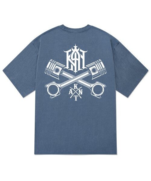 KAN6312(カン6312)の「KTPN0147 ロータリーピグメント半袖Tシャツ - ブルー(Tシャツ/カットソー・メンズ・その他・X-LARGE/MEDIUM/LARGE)」の1枚目の写真