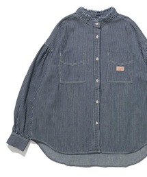 KRIFF MAYER（クリフメイヤー）の「【綿100％】カットオフバンドカラーデニムシャツ（シャツ/ブラウス）」
