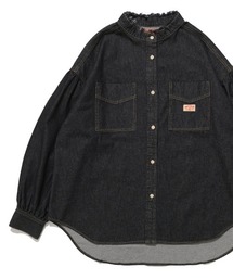 KRIFF MAYER（クリフメイヤー）の「【綿100％】カットオフバンドカラーデニムシャツ（シャツ/ブラウス）」