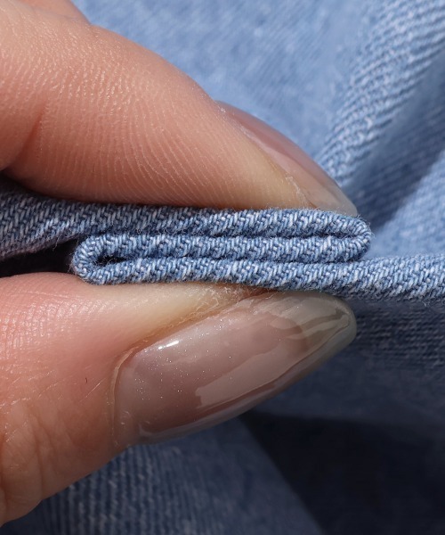 KRIFF MAYER Lady's Collection(クリフメイヤーレディースコレクション)の「【綿100%】カットオフバンドカラーデニムシャツ(シャツ/ブラウス・レディース・ライトブルー/ブラック/ストライプ/ダークブルー・LARGE/MEDIUM)」の19枚目の写真