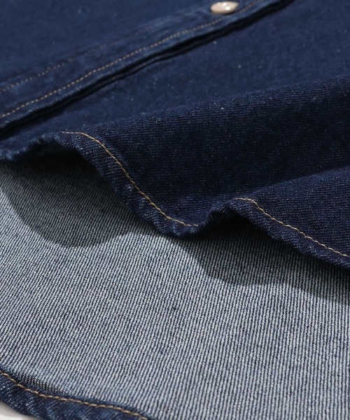 KRIFF MAYER Lady's Collection(クリフメイヤーレディースコレクション)の「【綿100%】カットオフバンドカラーデニムシャツ(シャツ/ブラウス・レディース・ライトブルー/ブラック/ストライプ/ダークブルー・LARGE/MEDIUM)」の22枚目の写真