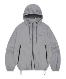 軽量パッカブルウィンドブレーカーグレー