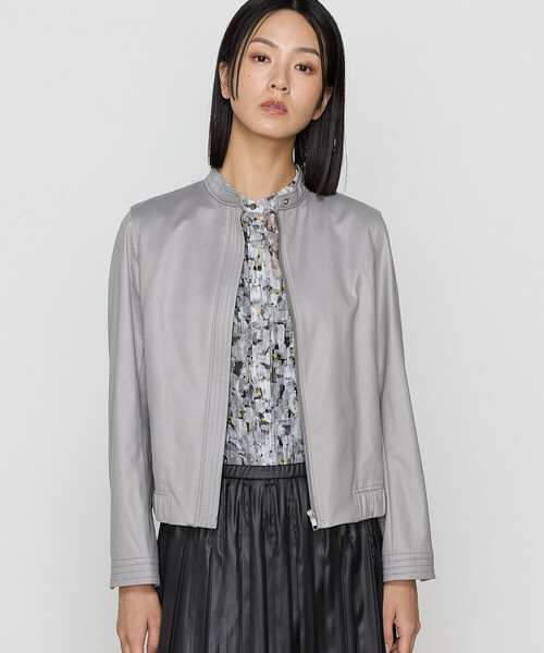 K.T KIYOKO TAKASE（キヨコタカセ）の「〔 Sサイズ 〕 ポンチエンボス シングルジャケット（ライダースジャケット・レディース・グレー・5号）」の15枚目の写真