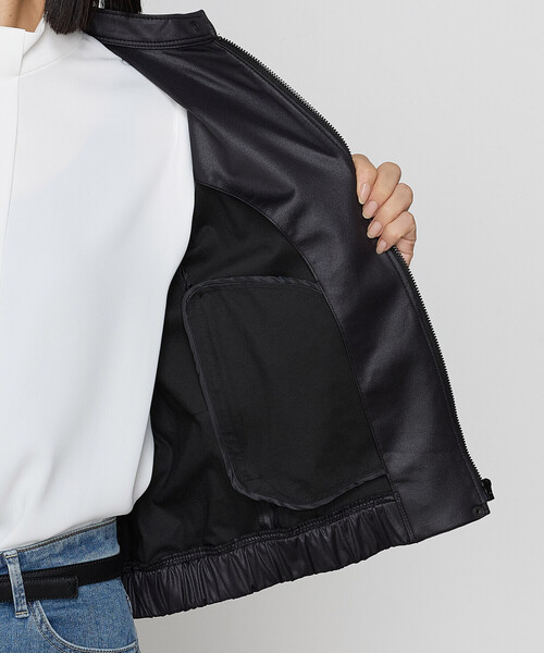 K.T KIYOKO TAKASE（キヨコタカセ）の「〔 Sサイズ 〕 ポンチエンボス シングルジャケット（ライダースジャケット・レディース・グレー・5号）」の4枚目の写真