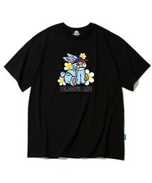 キャンディラビットグラフィックTシャツ - ブラック
