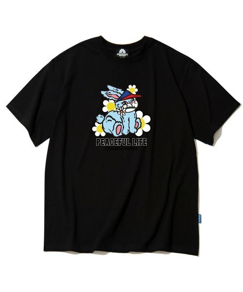 TRIPSHION(トリップション)の「キャンディラビットグラフィックTシャツ - ブラック(Tシャツ/カットソー・メンズ・その他・LARGE/MEDIUM/X-LARGE)」の1枚目の写真