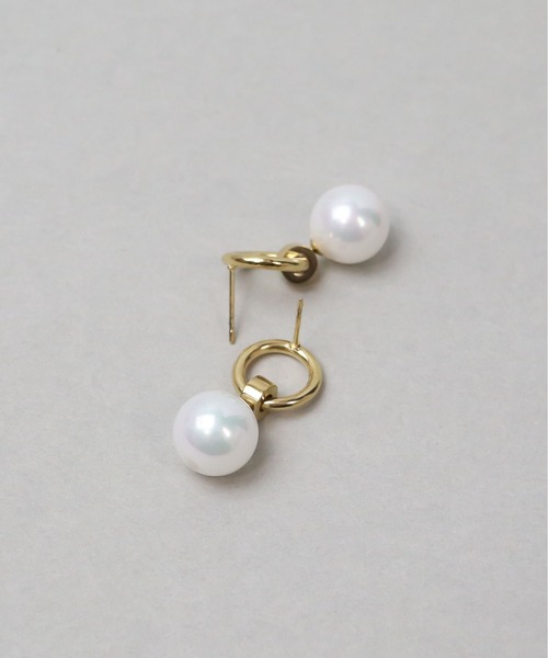ieLS(イエルズ)の「金属アレルギー対応「ieLS」ステンレス サークルパールピアス(ピアス(両耳用)・レディース・ゴールド/シルバー・ONE SIZE)」の4枚目の写真