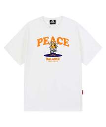 PEACE TIGER GRAPHIC Tシャツ - ホワイト