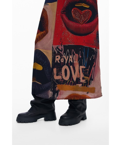 Desigual（デシグアル）の「グラフィック リサイクル ドレス　結婚式 二次会 フォーマル（ワンピース・レディース・ブラック・XS/S/M/L/XL）」の4枚目の写真