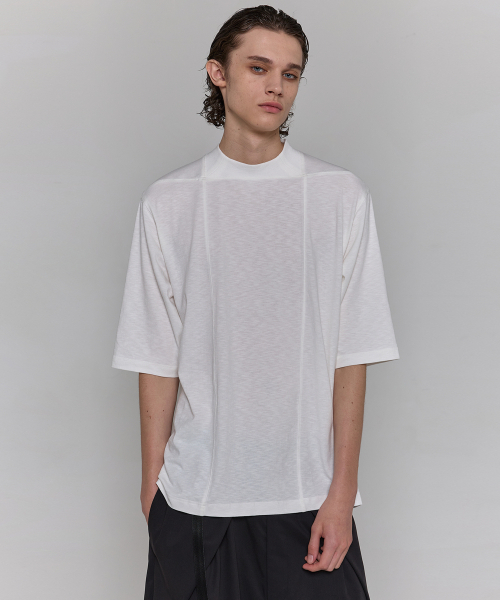 DGNAK(ディグナク)の「スクエアクルーネックTシャツ(アイボリー) PF1TS0606(Tシャツ/カットソー・メンズ・アイボリー・MEDIUM/LARGE)」の3枚目の写真