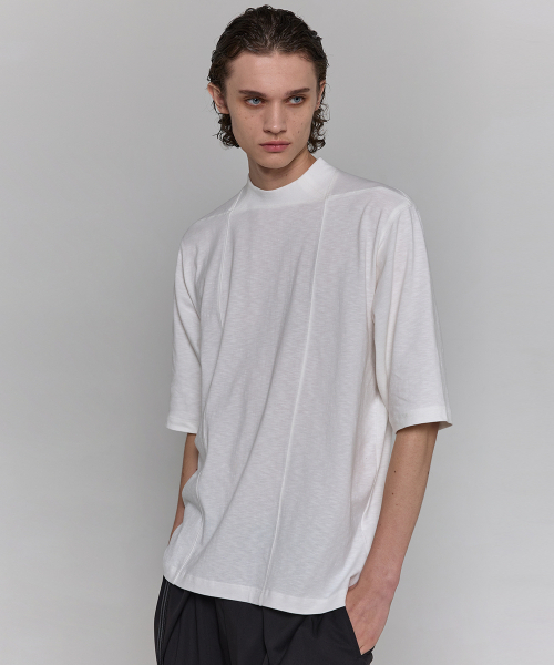 DGNAK(ディグナク)の「スクエアクルーネックTシャツ(アイボリー) PF1TS0606(Tシャツ/カットソー・メンズ・アイボリー・MEDIUM/LARGE)」の4枚目の写真