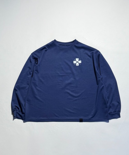 NOIZY(ノイジー)の「Encounter Logo T/Crosskey Logo T / オーバーサイズ ワイドスリーブ 長袖 ゲーム プリント グラフィックデザイン ロンT(Tシャツ/カットソー・メンズ・Black/ブラウン/ブルー/ブラック系その他/グレー系その他/グレー・LARGE/MEDIUM)」の6枚目の写真