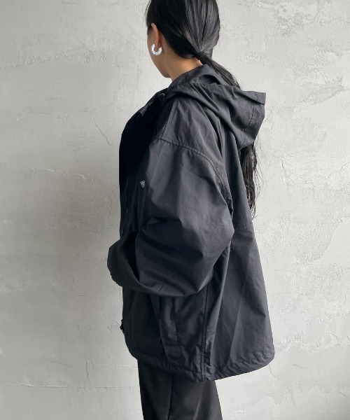 DANTON（ダントン）の「[DANTON/ダントン] ショート丈 フード付きナイロンジャケット（ブルゾン・レディース・ピンク/グレイッシュベージュ/ブラック・L/M/XL）」の19枚目の写真