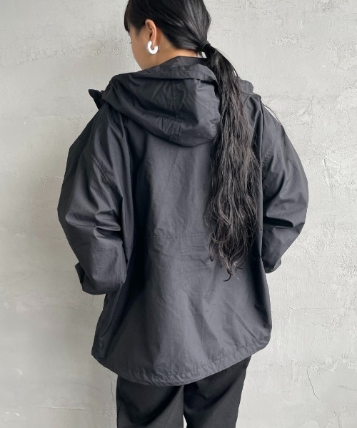 DANTON（ダントン）の「[DANTON/ダントン] ショート丈 フード付きナイロンジャケット（ブルゾン・レディース・ピンク/グレイッシュベージュ/ブラック・L/M/XL）」の20枚目の写真