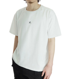 12番手切り替え ニュートロロゴ シルバー ホワイト ラウンド 半袖Tシャツ