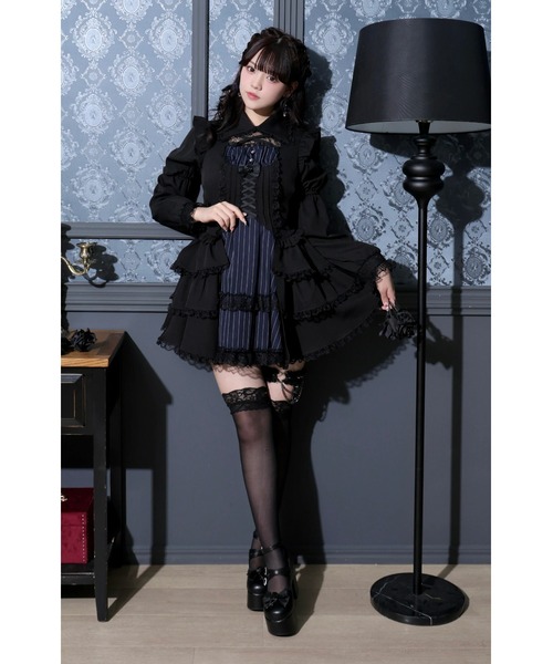 ゴシックドレッシーデコルテクロスセットアップ（ワンピース）｜NOEMIE