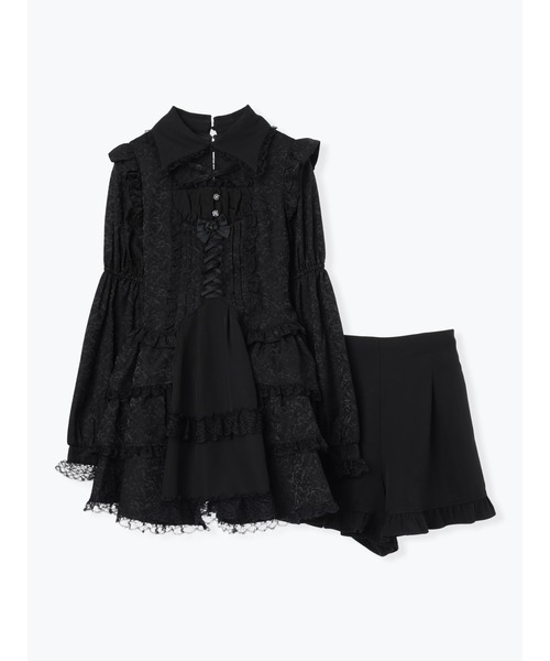 ゴシックドレッシーデコルテクロスセットアップ（ワンピース）｜NOEMIE