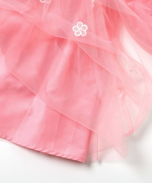 apres les cours(アプレレクール)の「スカラップ衿チュールワンピース_アプレレクールマシェリ(ワンピース・キッズ・ピンク/サックスブルー・80/90/100/110/120/130)」の7枚目の写真