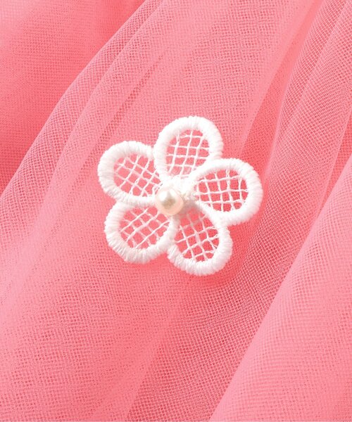 apres les cours(アプレレクール)の「スカラップ衿チュールワンピース_アプレレクールマシェリ(ワンピース・キッズ・ピンク/サックスブルー・80/90/100/110/120/130)」の15枚目の写真