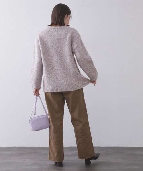 OPAQUE.CLIP（オペークドットクリップ）の「カラーMIXリラクシーミドルゲージニット【洗濯機OK】（ニット/セーター・レディース・ピンク系その他/アイボリー系3/サックスブルー系3・00）」の10枚目の写真