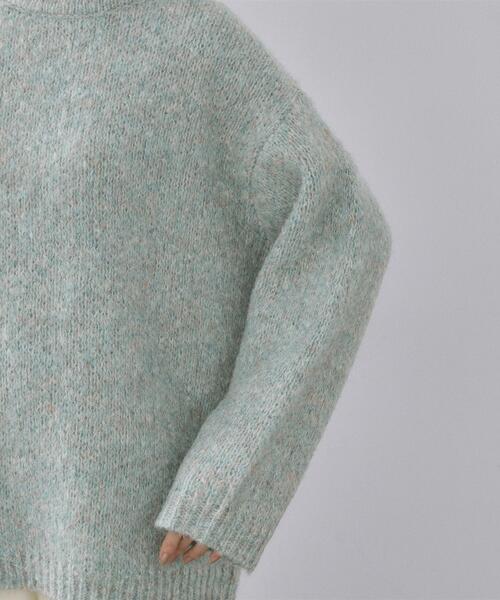 OPAQUE.CLIP（オペークドットクリップ）の「カラーMIXリラクシーミドルゲージニット【洗濯機OK】（ニット/セーター・レディース・ピンク系その他/アイボリー系3/サックスブルー系3・00）」の20枚目の写真