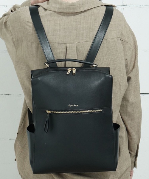 Legato Largo(レガートラルゴ)の「"02"≪Legato Largo≫Bright/ブライト 6ポケット/11L リュック(バックパック/リュック・レディース・ライトグレー/モカ/ブラック/アイボリー・ONE SIZE)」の1枚目の写真