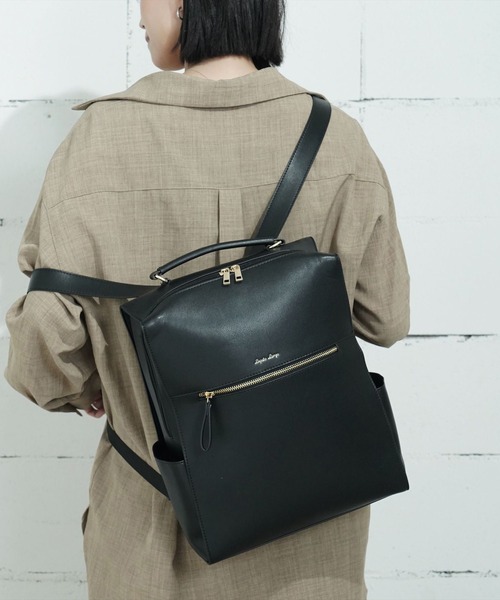 Legato Largo(レガートラルゴ)の「"02"≪Legato Largo≫Bright/ブライト 6ポケット/11L リュック(バックパック/リュック・レディース・ライトグレー/モカ/ブラック/アイボリー・ONE SIZE)」の6枚目の写真