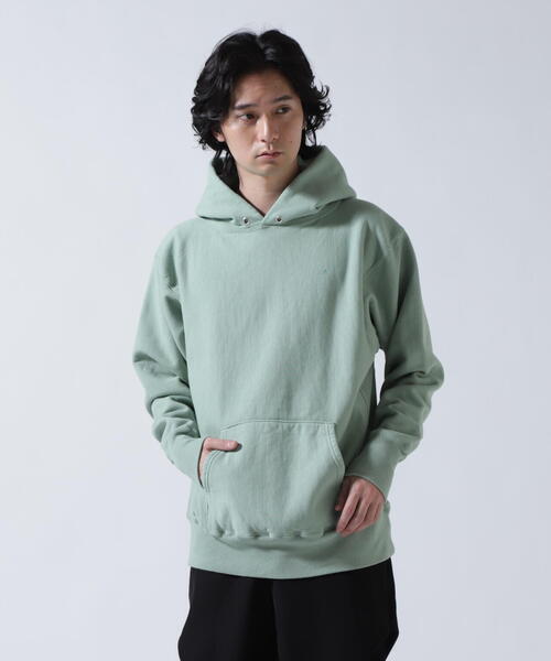 ATON（エイトン）の「ATON（エイトン）NATURAL DYED URAKE | HOODIE【2026年入荷モデル】（パーカー・メンズ・ブルー/モスグリーン・4/6）」の15枚目の写真