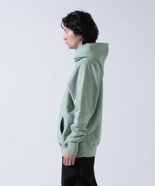 ATON（エイトン）の「ATON（エイトン）NATURAL DYED URAKE | HOODIE【2026年入荷モデル】（パーカー・メンズ・ブルー/モスグリーン・4/6）」の16枚目の写真